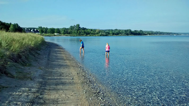 looking for more petosky stones in the morning